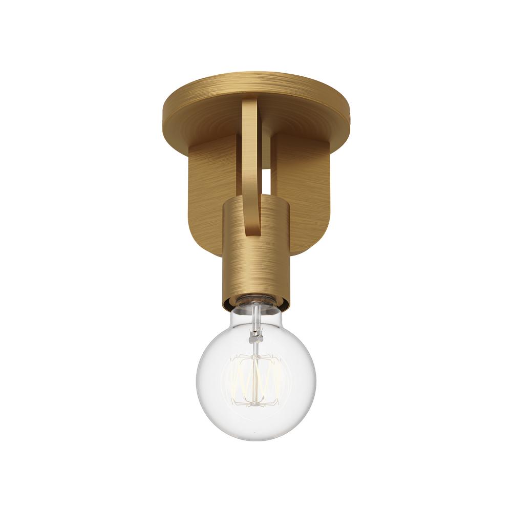 Claire 5-in Aged Gold 1 Light Semi Flush Mount