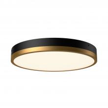  FM554215AGMB-5CCT - Adelaide 15-in Aged Gold/Matte Black LED Flush Mount