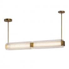  LP374247VBCR-UNV - Alai 47-in Vintage Brass/Ribbed Glass LED Linear Pendant