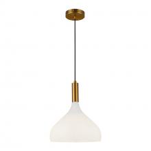  PD532312AGOP - Belleview 12-in Aged Brass/Opal Glass 1 Light Pendant