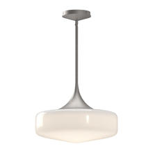  PD440814BNGO - Lincoln 14-in Brushed Nickel/Glossy Opal Glass 1 Light Pendant