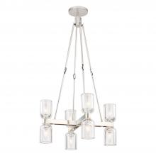  CH338822PNCC - Lucian 22-in Clear Crystal/Polished Nickel 8 Lights Chandeliers