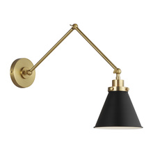  CW1151MBKBBS - Wellfleet Double Arm Cone Task Sconce