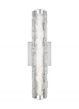 Visual Comfort & Co. Studio Collection WB1876CH-L1 - Cutler 18" Staggered Glass LED Sconce