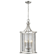 Eglo Canada 203542A - 3 LT Pendant w/ Matte Nickel Finish & Metal Cage Shade