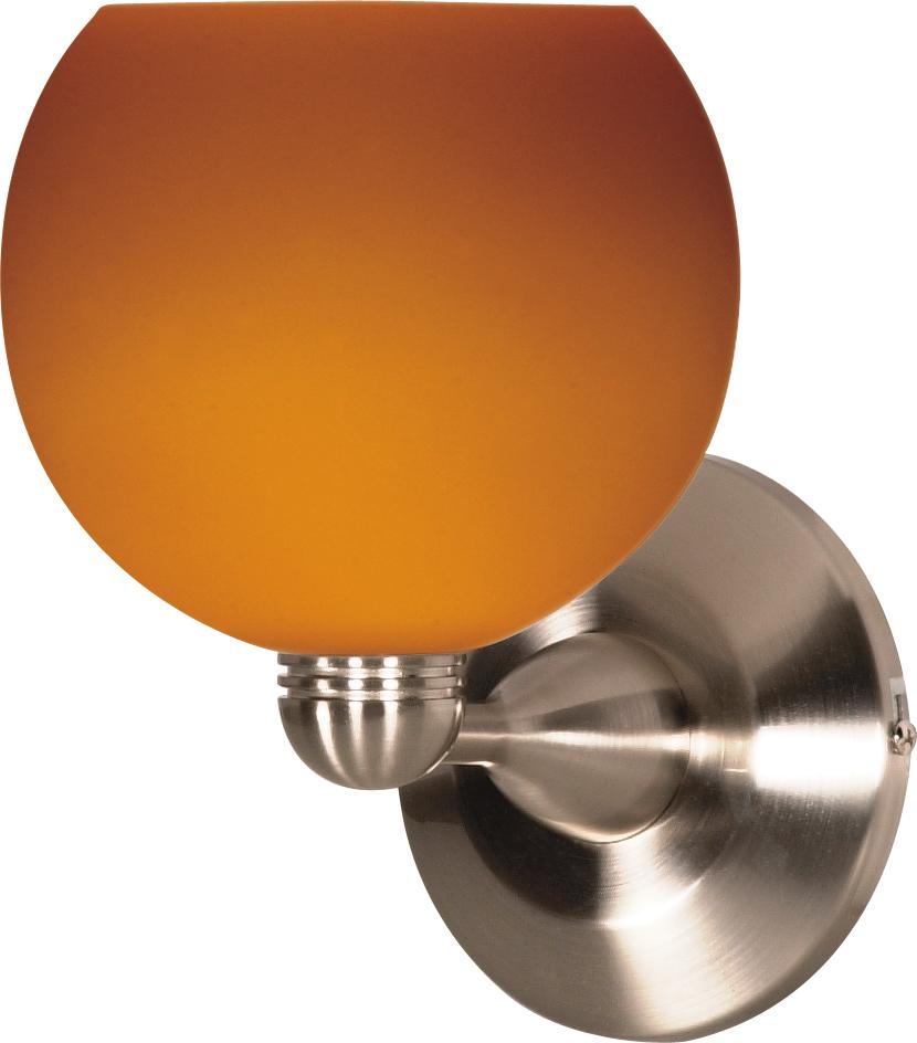 1 Light - 6" - Halogen Wall Fixture - Butterscotch Sphere
