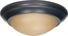 Nuvo 60/1281 - 1-Light Small Twist & Lock Flush Mount Ceiling Light Fixture in Mahogany Bronze Finish with