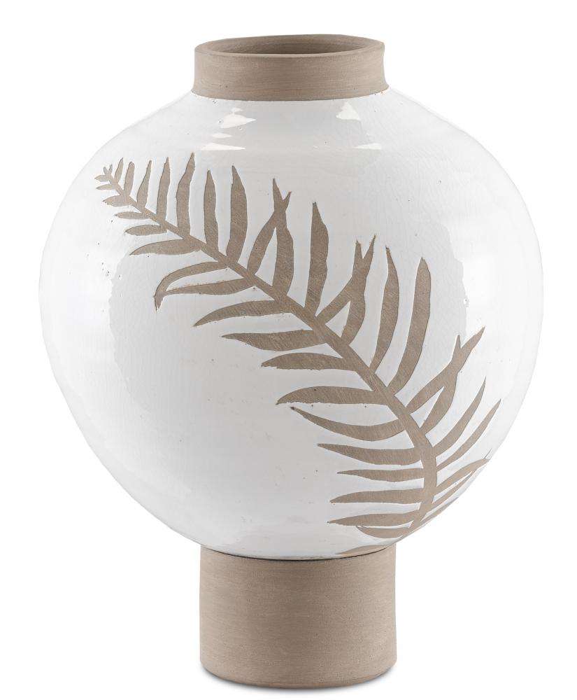 Fern Large White Vase