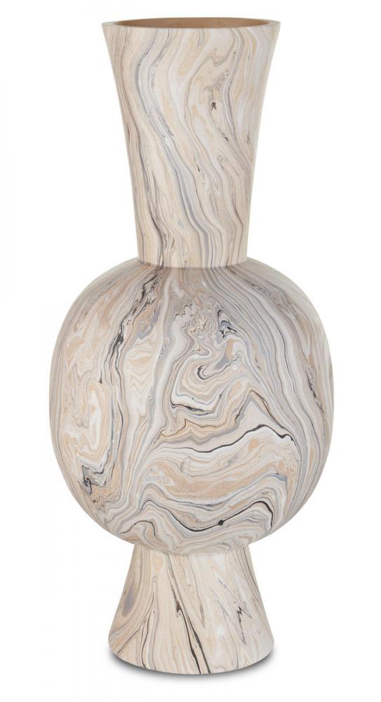 Gray Tall Marbleized Vase