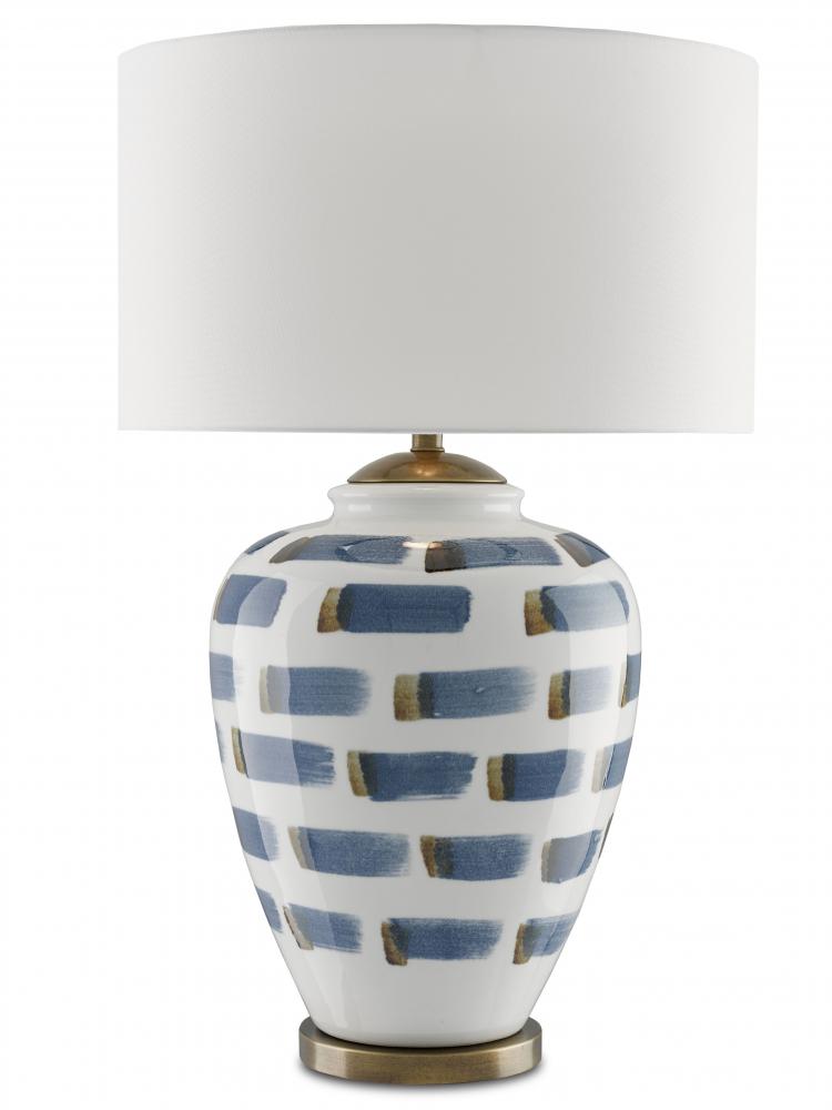Brushstroke Blue & White Table Lamp