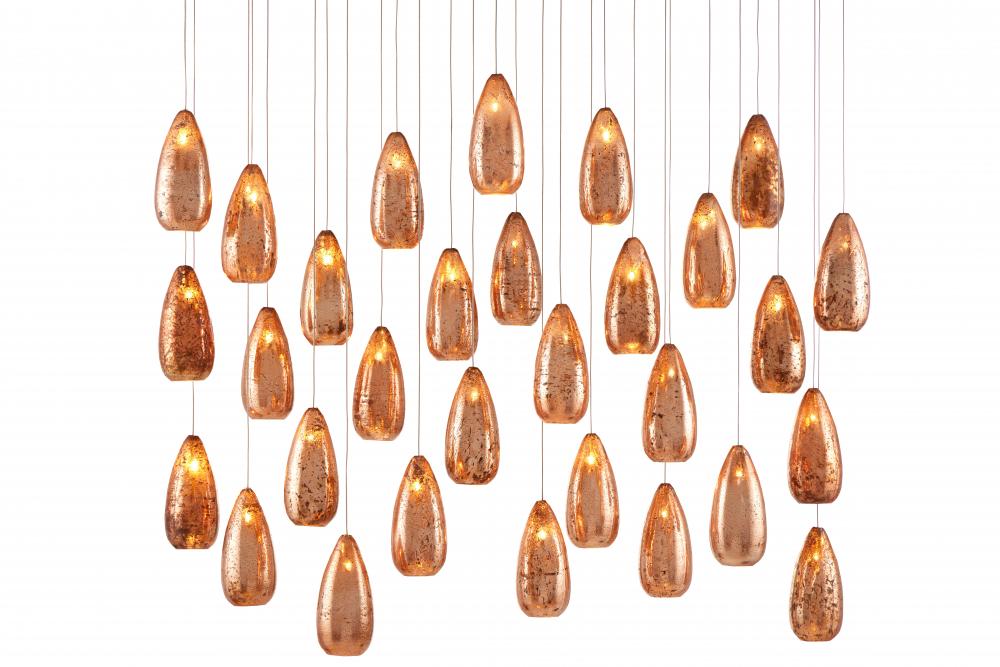 Rame 30-Light Linear Multi-Drop Pendant