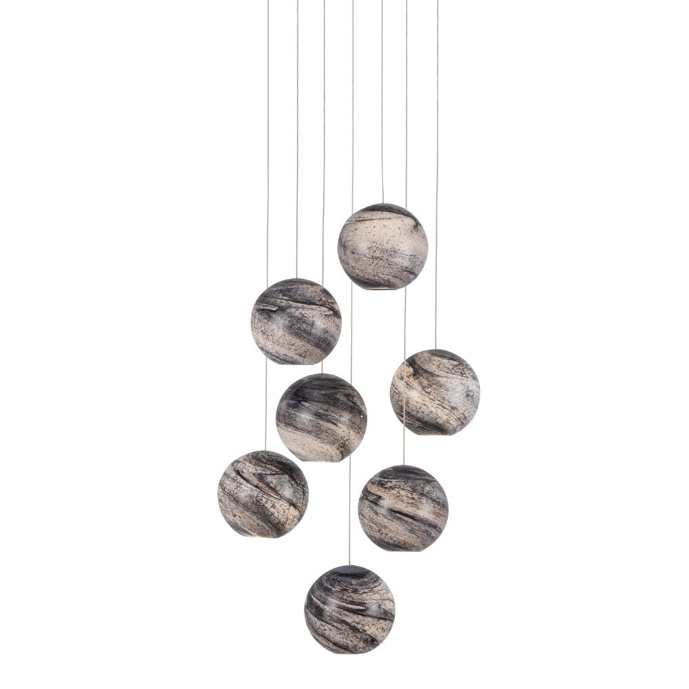 Palatino 7-Light Round Multi-Drop Pendant