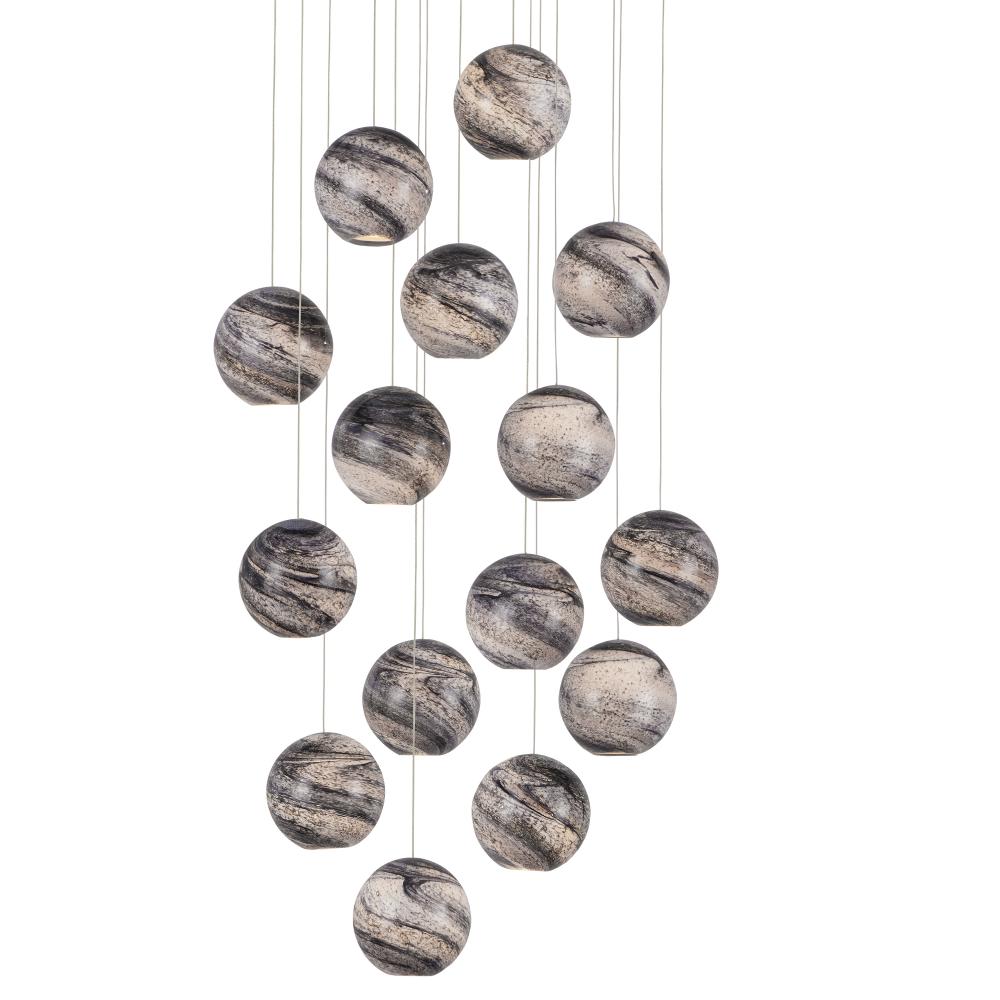 Palatino 15-Light Round Multi-Drop Pendant