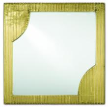 Currey 1000-0040 - Morneau Brass Square Mirror