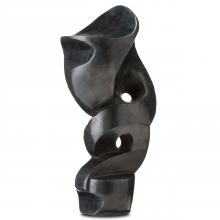 Currey 1200-0596 - Roland Black Marble Abstract Sculpture