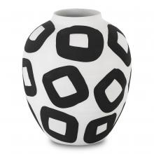 Currey 1200-0604 - Pagliacci Medium Black & White Vase