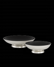  1200-0251 - Varu Silver & Black Bowl Set of 2