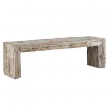 Currey 3000-0216 - Kanor Whitewash Bench