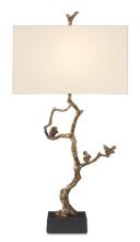 Currey 6000-0695 - Shadows Brass Table Lamp