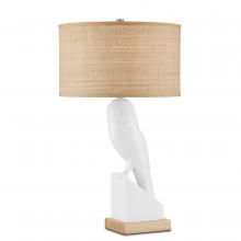 Currey 6000-0816 - Snowy Owl White Table Lamp