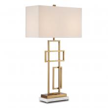 Currey 6000-0834 - Parallelogram Brass Table Lamp