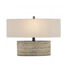 Currey 6000-0858 - Innkeeper Rustic Oval Table Lamp