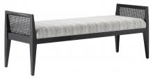 Currey 7000-0362 - Teagan Black Bench, Attel Ivory