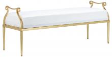 Currey 7000-1041 - Genevieve Muslin Gold Bench