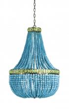 Currey 9770 - Hedy Turquoise Beaded Glass Chandelier