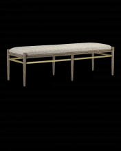  7000-0302 - Visby Light Pepper Bench, Calcutta Linen