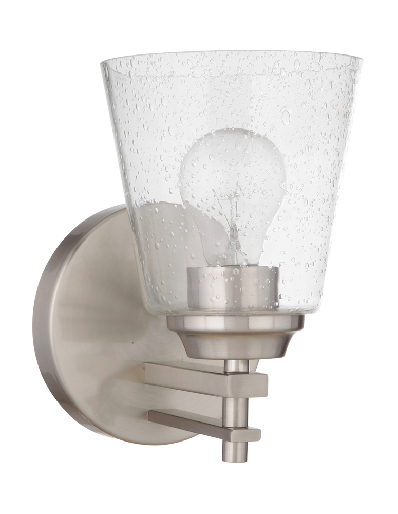 Drake 1 Light Wall Sconce in Brushed Polished Nickel