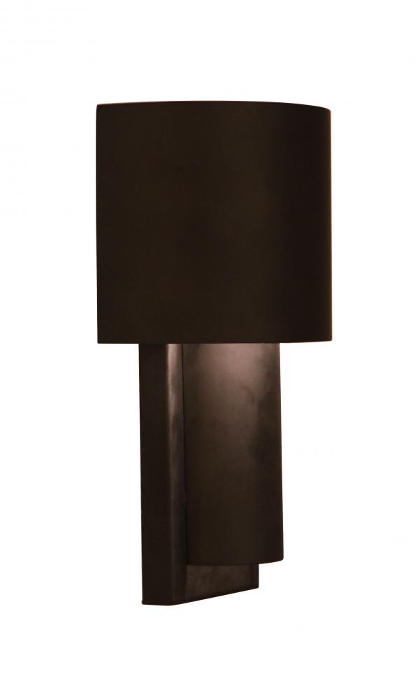 Midtown 1 Light Small Outdoor 2 Tiered LED Wall Mount in Midnight
