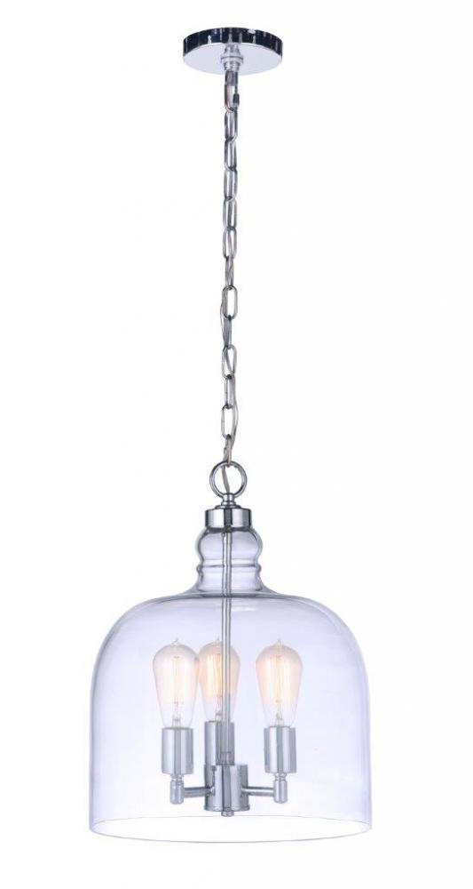 Jackson 3 Light Pendant, Chrome