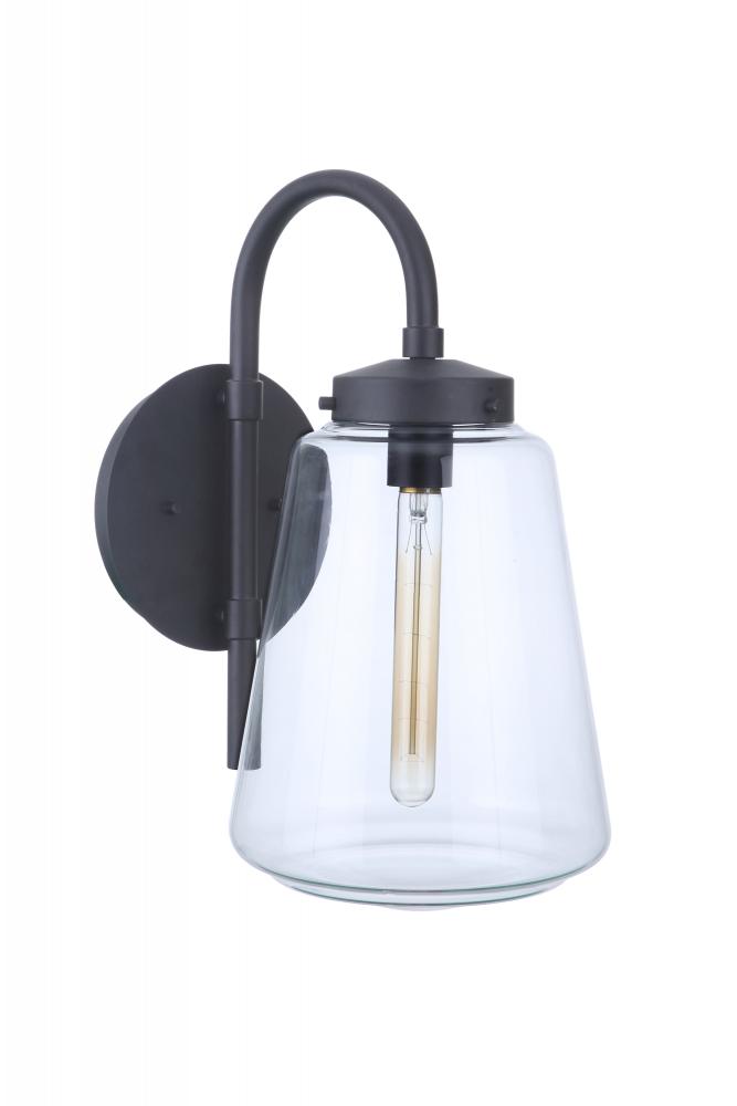 Laclede 1 Light Large Outdoor Wall Lantern in Midnight