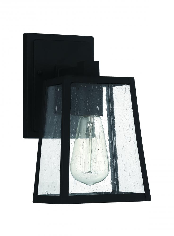 Dunn 1 Light Small Outdoor Wall Lantern in Textured Black