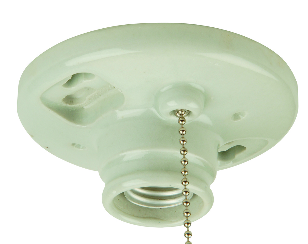 Keyless 1 Light Lamp Holder in Porcelain