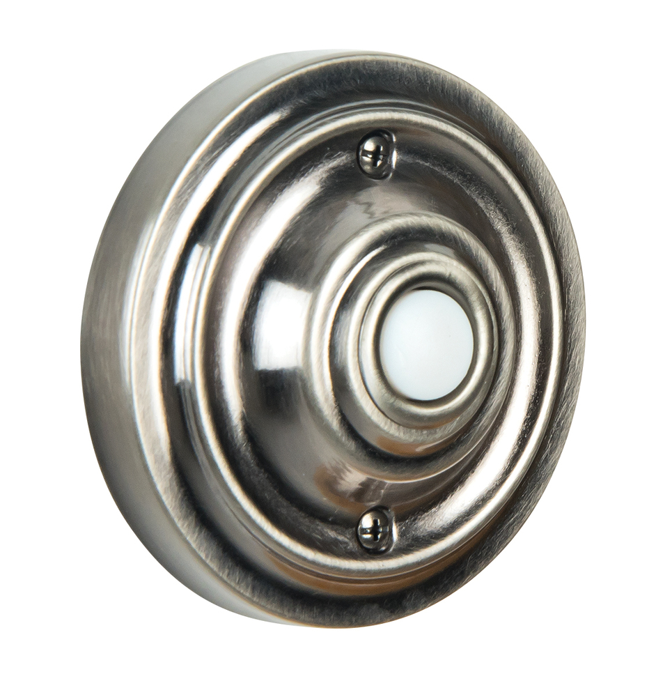 Surface Mount LED Lighted Push Button in Antique Pewter