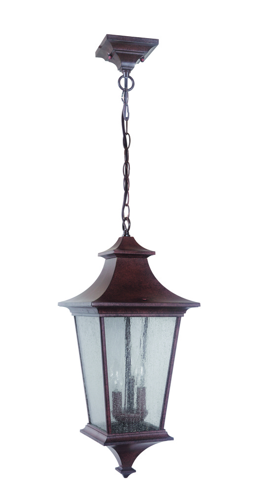 Argent II 3 Light Outdoor Pendant in Aged Bronze