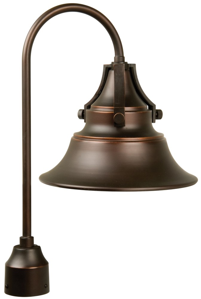 Union 1 Light Outdoor Post Mount in Oiled Bronze Gilded