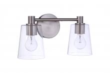  12615BNK2 - Emilio 2 Light Vanity in Brushed Polished Nickel