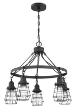  50625-FB - Thatcher 5 Light Chandelier in Flat Black