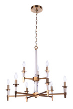  53229-SB - Tarryn 9 Light Chandelier in Satin Brass