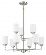  56029-BNK - Stowe 9 Light Chandelier in Brushed Polished Nickel