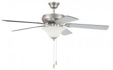 Craftmade DCF52BNK5C1W - 52" Decorator's Choice 2 Light in Brushed Polished Nickel w/ Brushed Nickel/Walnut Blades