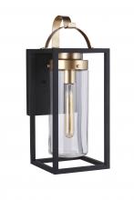 Craftmade ZA4824-MNSB - Neo 1 Light Large Outdoor Wall Lantern in Midnight/Satin Brass
