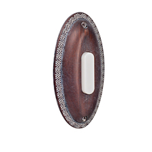  BSOVL-RB - Surface Mount Oval LED Lighted Push Button in Rustic Brick