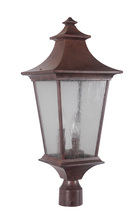 Craftmade Z1375-AG - Argent II 3 Light Outdoor Post Mount in Aged Bronze