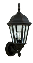 Craftmade Z316-TB - Straight Glass Cast 1 Light Small Outdoor Wall Lantern in Textured Black