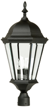 Craftmade Z555-TB - Straight Glass Cast 3 Light Outdoor Post Mount in Textured Black