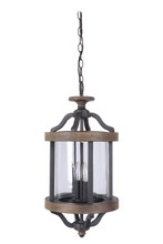  Z7921-TBWB - Ashwood 2 Light Outdoor Pendant in Textured Black/Whiskey Barrel